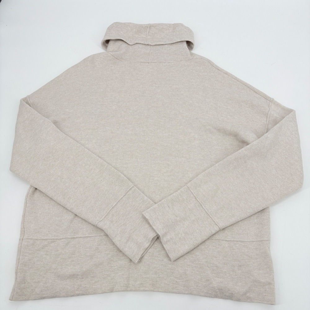NWOT Universal Thread Cowl Neck Drawstring Pullover Sweater Beige Large Cozy - Picture 6 of 10